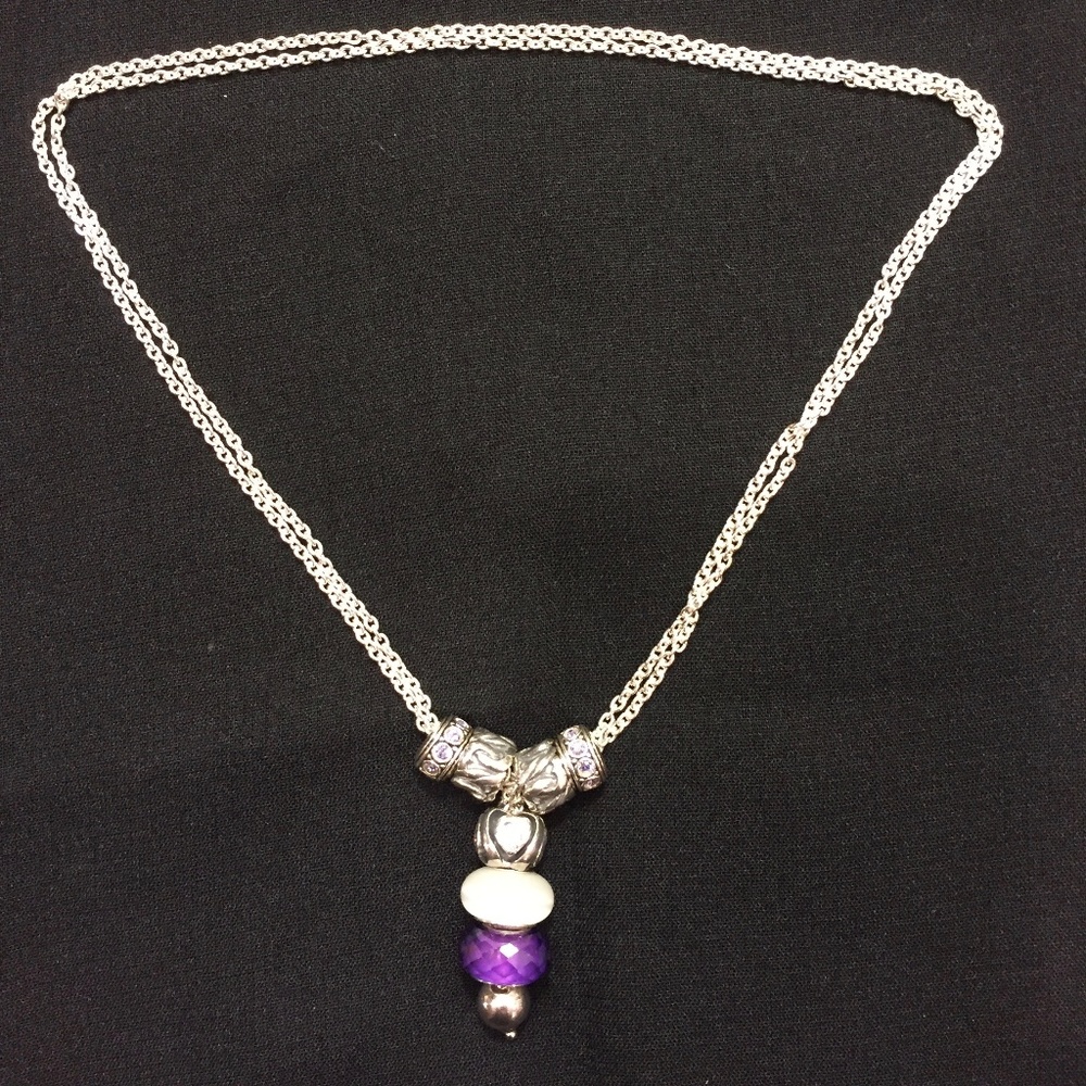 Beautiful Chamilia Sterling Silver Charm Necklace